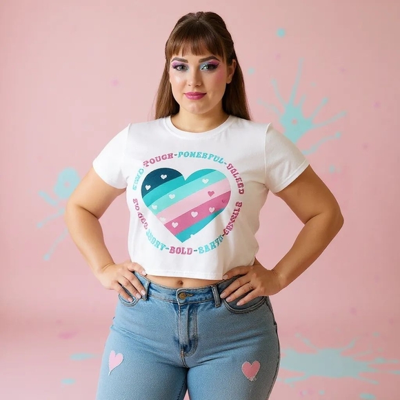 Transgender Trans Pride Cropped T-Shirt - Picture 3 of 12